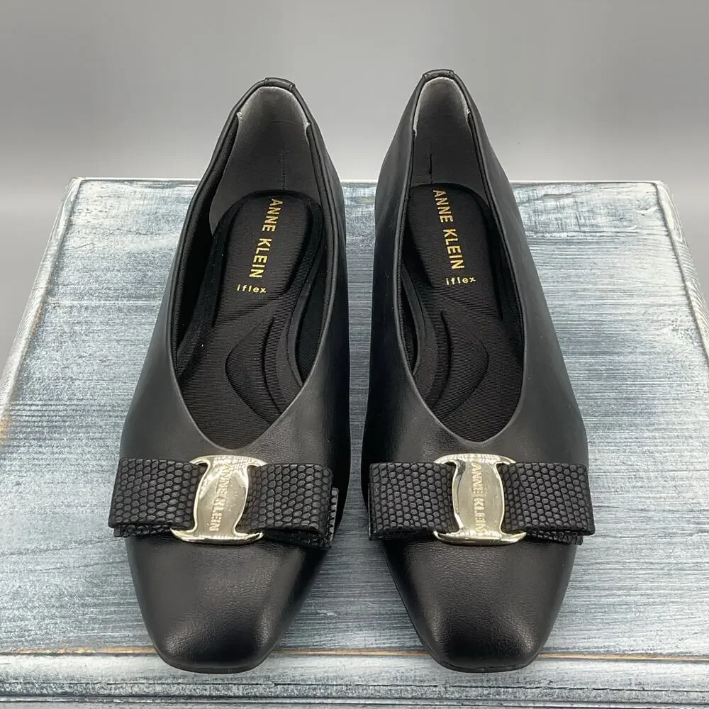 NEW Anne Klein Women’s Willow Ballet Flats Black Size 6M